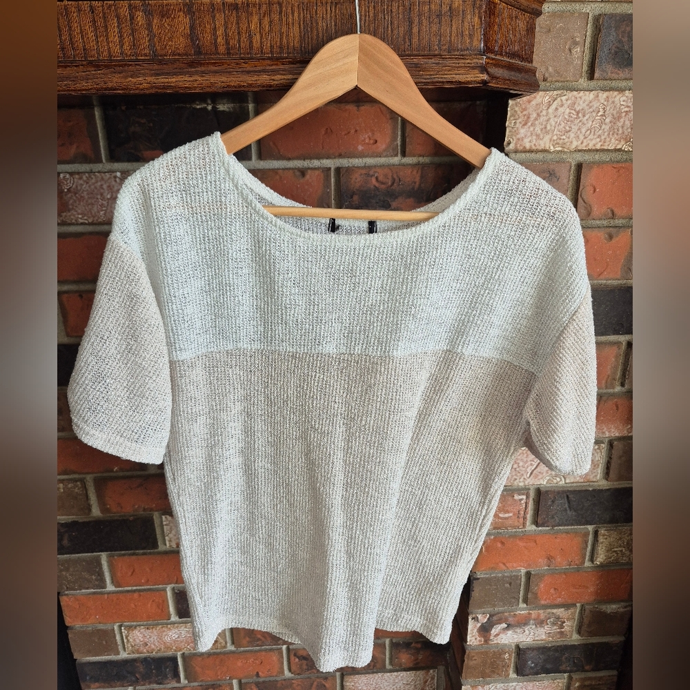 Japanese Sparkle Short Sleeve Knit Top Sweater